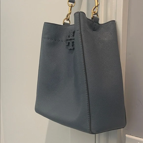 Tory Burch Blue Leather Shoulder Bag - Picture 2 of 8